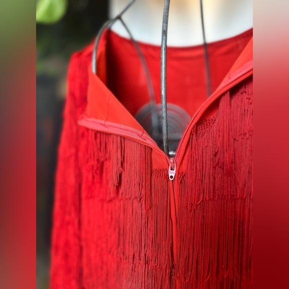 VINTAGE red flapper dress, medium ERAS TOUR - Picture 7 of 14